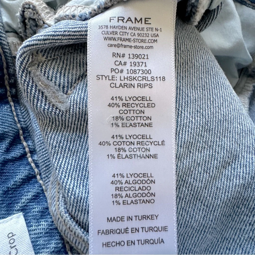 FRAME Le High Skinny Crop Jeans, Clarin, Rips Size 27 - Picture 11 of 16